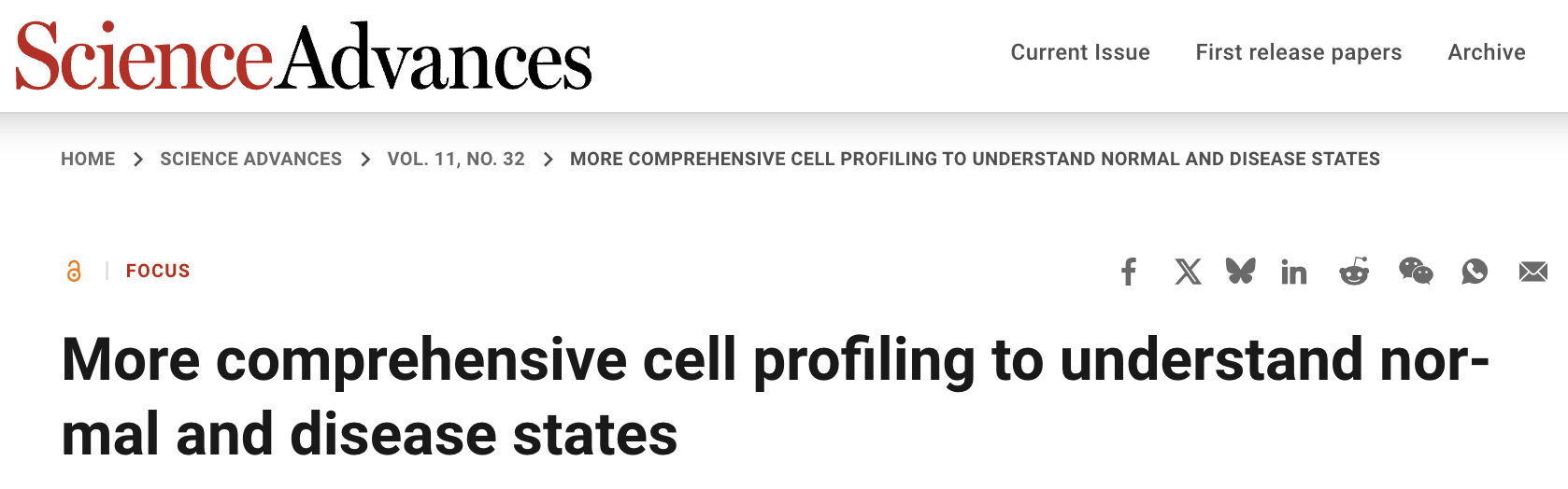 [Aug 6, 2025] Our focus article previewing a multi-modal single cell genomics technology is now online!