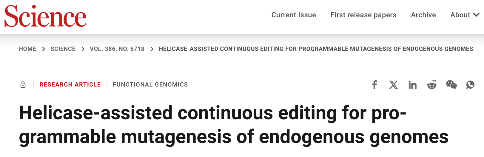 [Oct 11, 2024] Our collaborative work on developing a technology for continuous mutagenesis in living cells is published!